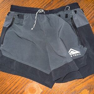 Nike Trail Black and Gray Athletic Shorts
